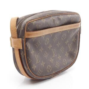 Louis Vuitton Jeune Fille Monogram Shoulder Bag Canvas Leather Brown